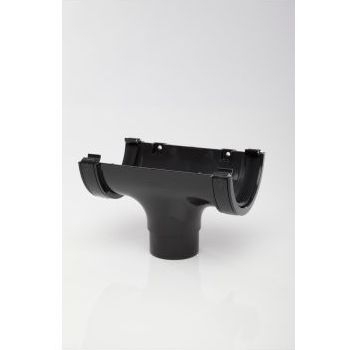 Polypipe 112mm Half Round Running Outlet - Black RR105B Image 1