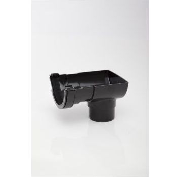 Polypipe 112mm Short Stop End Outlet - Black RR106B Image 1