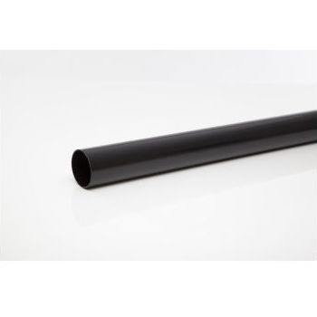 Polypipe 68mm Round 5.5m Rainwater Pipe - Black RR124B Image 1