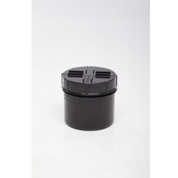 Polypipe 110mm Access Cap Spigot Tail - Black SA62B Image 1