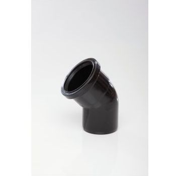 Polypipe 82mm 135 degree Single Socket Bend - Black SB312B Image 1