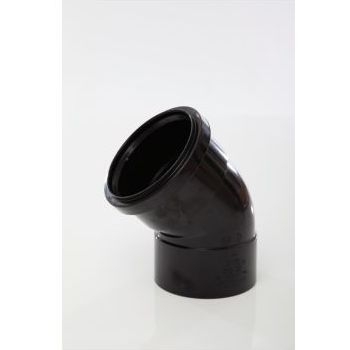 Polypipe 110mm 135 degree Double Socket Offset Bend - Black SB403B Image 1