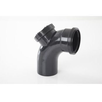 Polypipe 110mm 92.5 degree Access Bend - Black SB413B Image 1