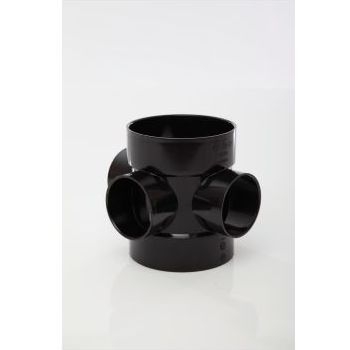 Polypipe 110mm Short Boss Pipe - Black SE60B Image 1