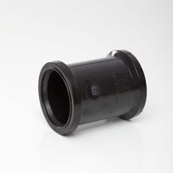 Polypipe 82mm Double Socket - Black SH34B Image 1