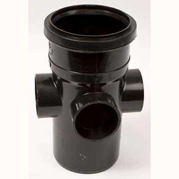 Polypipe 110mm Single Boss Pipe - Black SJ454B Image 1