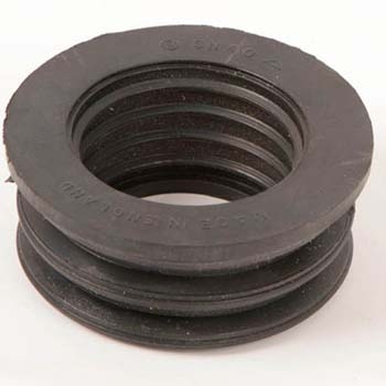 Polypipe 40mm Rubber Boss Adaptor - Black SN40 Image 1