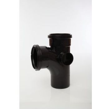 Polypipe 110mm 92.5 degree Single Branch - Black ST401B Image 1