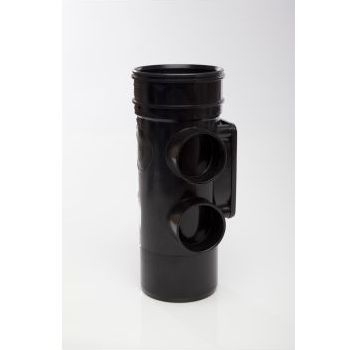 Polypipe 4" System 2000 Single Socket Access Pipe - Black SWA53B Image 1
