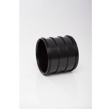 Polypipe 110mm System 2000 Pipe Coupler - Black SWH16B Image 1