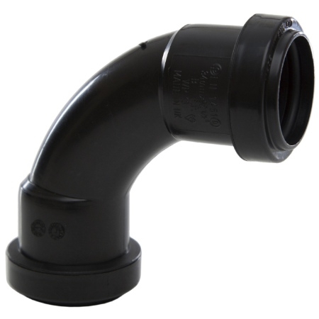Polypipe 32mm Pushfit Swept Bend - Black WP13B Image 1