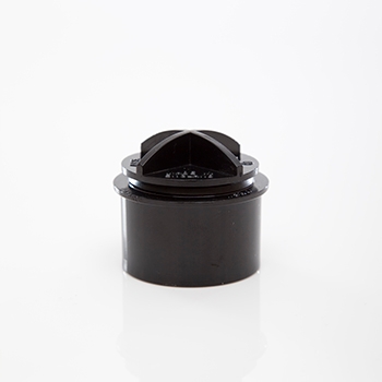 Polypipe 40mm Screwed Access Plug - Black WS30B Image 1