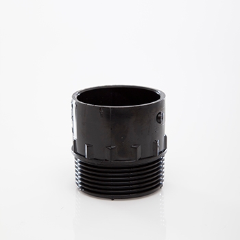 Polypipe 40mm Male Iron Adaptor - Black WS47B Image 1