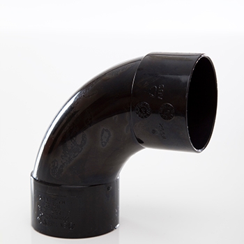 Polypipe 50mm 92.5 degree Swept Bend - Black WS52B Image 1