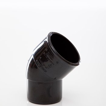 Polypipe 50mm 45 degree Spigot Bend - Black WS66B Image 1