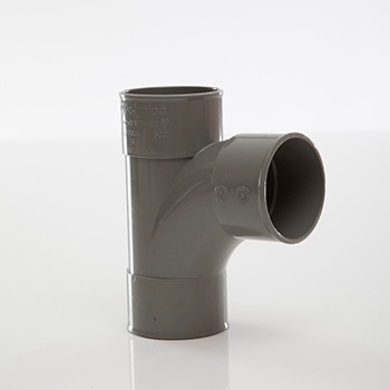 Polypipe 50mm System 2000 MuPVC Swept Tee MU316SG Image 1