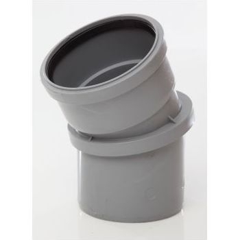 Polypipe 110mm 0-30 degree Adjustable Bend - Grey SAB30G Image 1