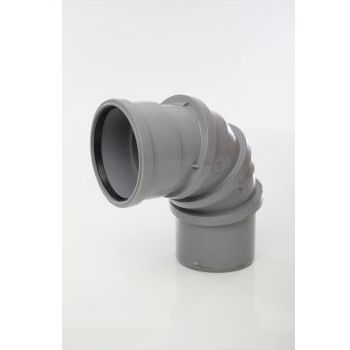 Polypipe 110mm 0-90 degree Adjustable Bend - Grey SAB90G Image 1