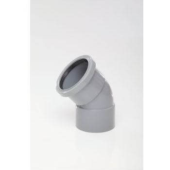 Polypipe 82mm 135 degree Double Socket Offset Bend - Grey SB303G Image 1