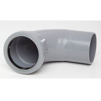 Polypipe 82mm 92.5 degree Single Socket Bend - Grey SB309G Image 1