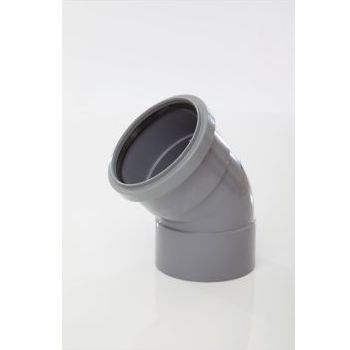 Polypipe 110mm 135 degree Double Socket Offset Bend - Grey SB403G Image 1