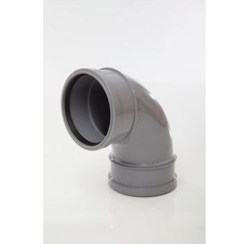 Polypipe 110mm 92.5 degree Double Socket Bend - Grey SB417G Image 1