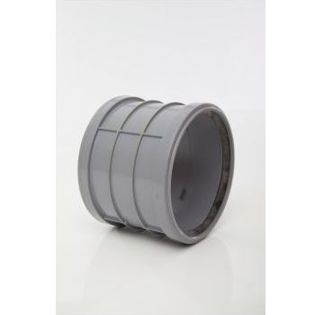Polypipe 160mm Double Socket Coupling - Grey SH644G Image 1