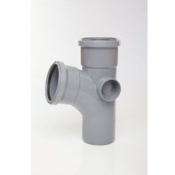 Polypipe 110mm 104 degree Single Branch - Grey ST402G Image 1