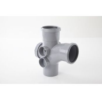 Polypipe 110mm 92.5 degree Access Branch - Grey ST410G Image 1