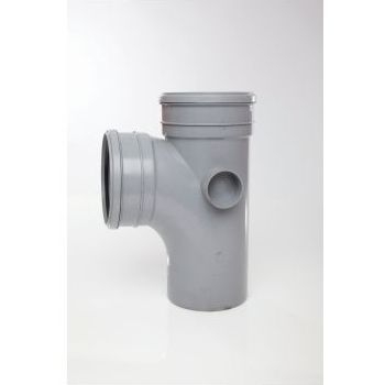 Polypipe 160mm 92.5 degree Single Branch - Grey ST601G Image 1