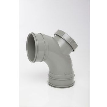 Polypipe 4" System 2000 92.5 degree Access Bend SWA87SG Image 1