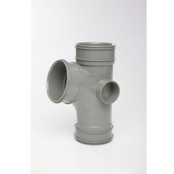 Polypipe 110mm System 2000 104 degree Triple Socket Branch SWT35SG Image 1