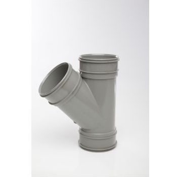 Polypipe 110mm System 2000 135 degree Triple Socket Branch SWT37SG Image 1