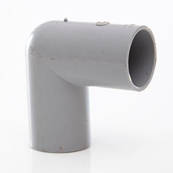 Polypipe Pushfit Overflow 90 degree Bend - Grey VP45G Image 1