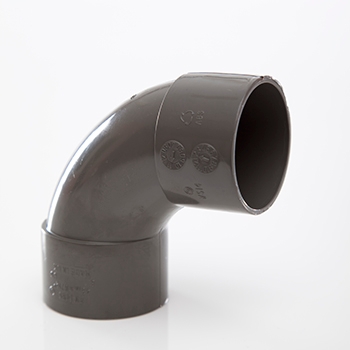 Polypipe 40mm 92.5 degree Swept Bend - Grey WS14G Image 1