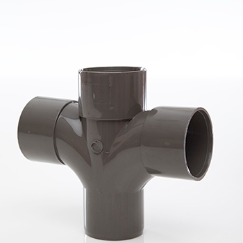 Polypipe 40mm Cross Tee - Grey WS38G Image 1