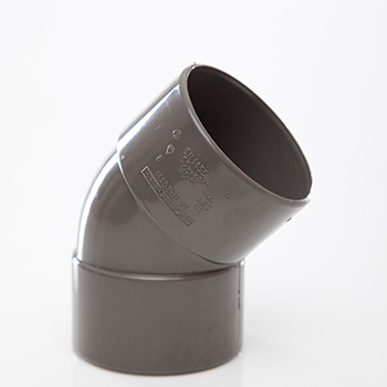 Polypipe 50mm 45 degree Obtuse Bend - Grey WS54G Image 1