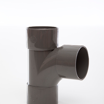 Polypipe 50mm 92.5 degree Swept Tee - Grey WS56G Image 1