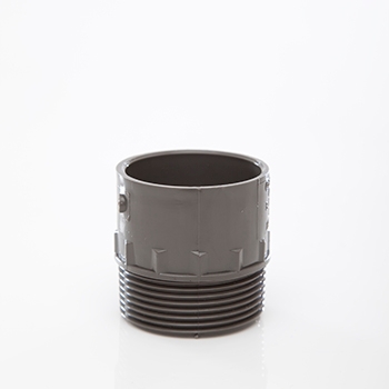 Polypipe 50mm Male Iron Adaptor - Grey WS57G Image 1