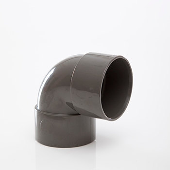Polypipe 50mm 90 degree Knuckle Bend - Grey WS64G Image 1