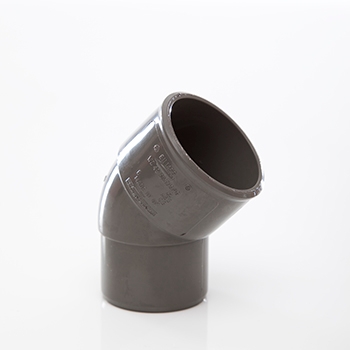 Polypipe 50mm 45 degree Spigot Bend - Grey WS66G Image 1