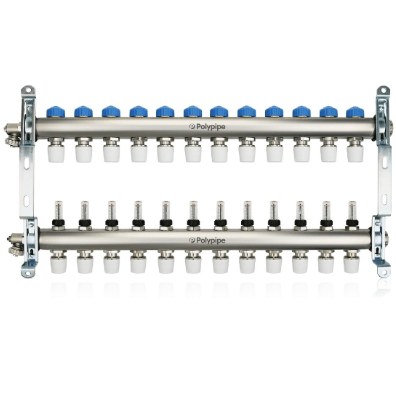 Polypipe 15mm Manifold - 12 Port Stainless Steel PB12762 Image 1