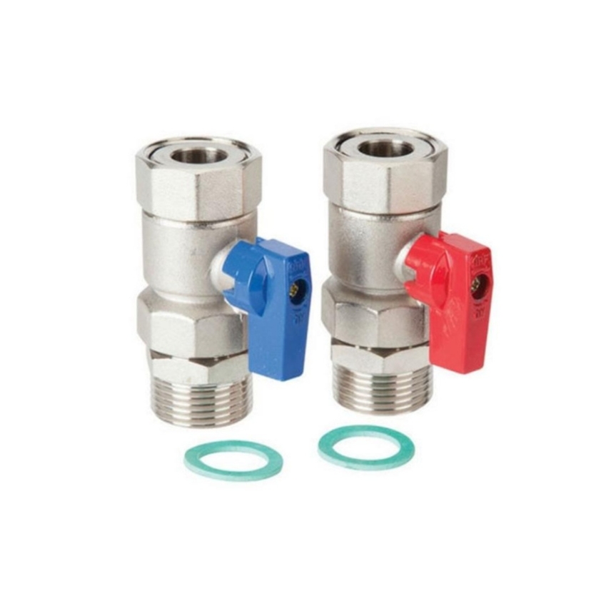 Polypipe Isolation Valves Stainless Steel (pair) UFH164 Image 1