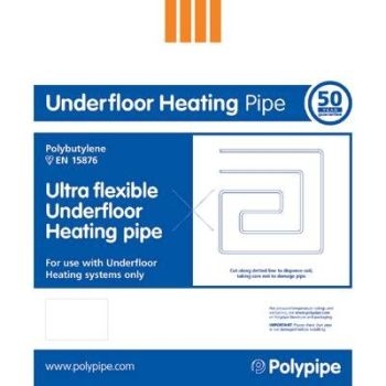 Polypipe 12mmx50m Underfloor Heating Ultra Flex Pipe UFH5012B Image 1