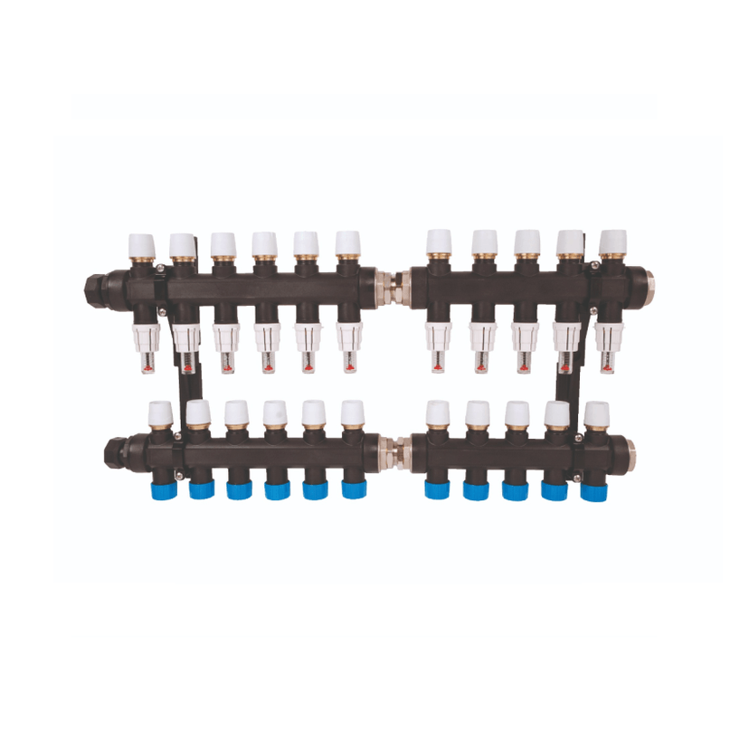 12 Port Polymer Manifold With Polymax Connector 15mm UFHMANP12 Image 1