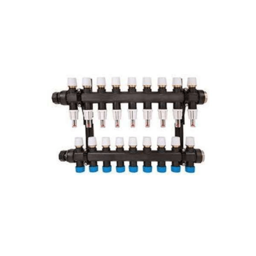 9 Port Polymer Manifold With Polymax Connector 15mm UFHMANP9 Image 1