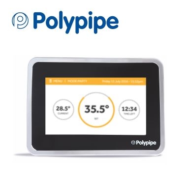 Polypipe Smart+ Standard TFT Thermostat - Black UFHTFTBP Image 1