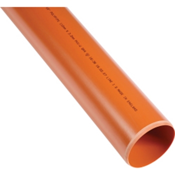 Polypipe 3m Plain End Underground Pipe UG430 Image 1