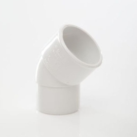 Polypipe 32mm System 2000 MuPVC 45 degree Spigot - White MU105W Image 1