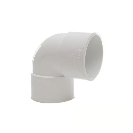 Polypipe 50mm System 2000 MuPVC Knuckle Bend - White MU312W Image 1